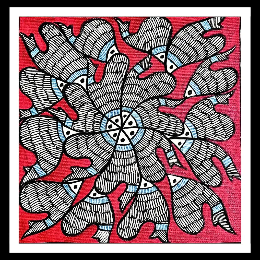 Handmade Madhubani Fish Painting – Symbol of Prosperity & Good Fortune